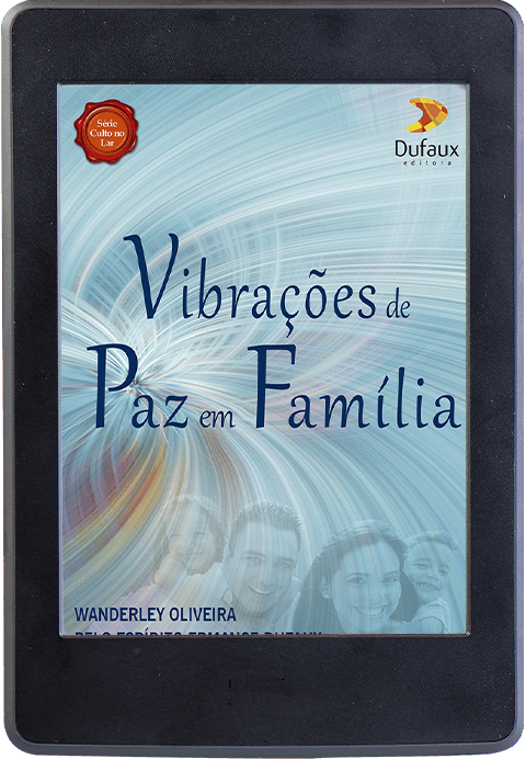 Ebook Vibrações de paz em família no tablet